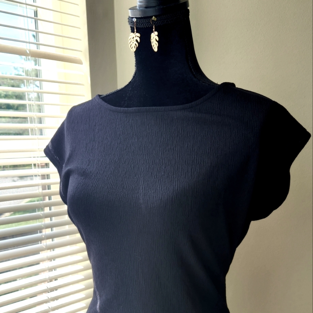 Black Tie Wrap Blouse